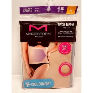Women Maidenform Flexees Beige Firm Control Cool Comfort Waist Nipper Size M New